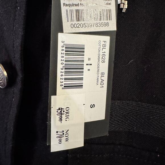 NWT The Kooples Metallic Beaded & Embroidered Jacket Black Women’s Size Small/ 4 - Picture 13 of 14